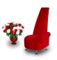 Preview: One armrest chair red Velvet